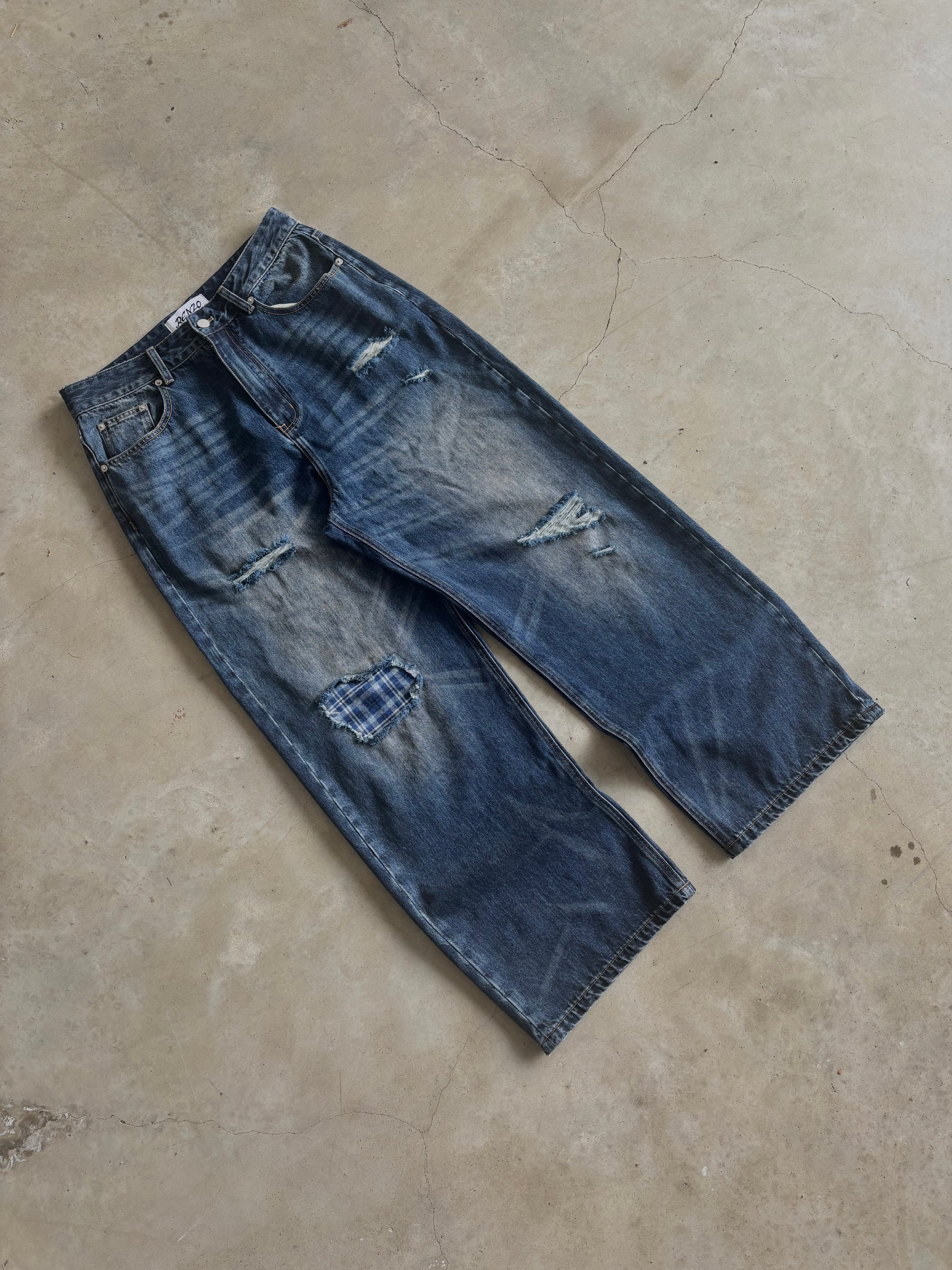Plaid Repair Denim
