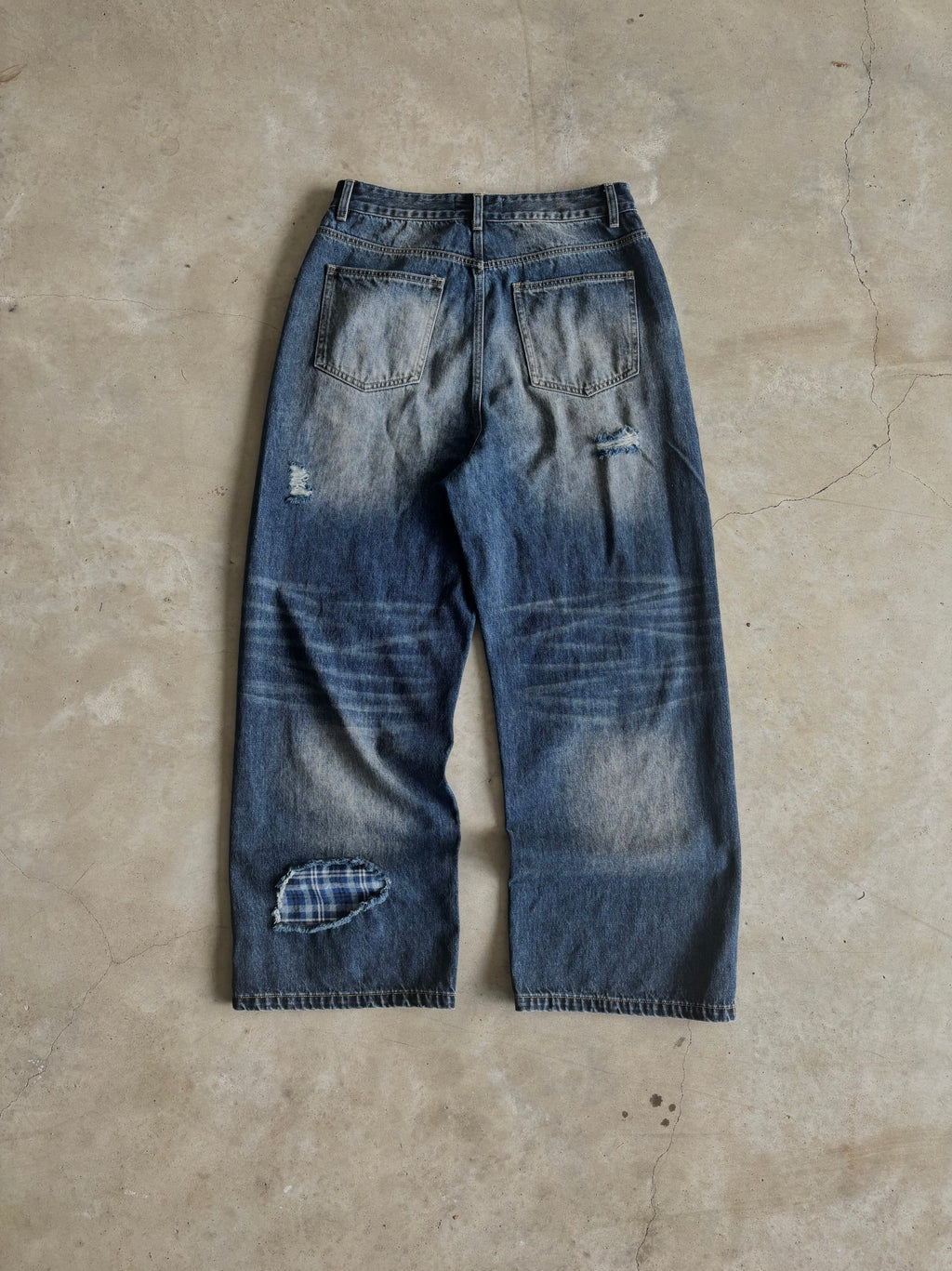 Plaid Repair Denim