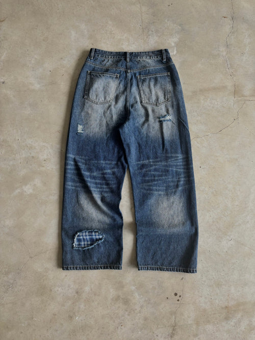Plaid Repair Denim