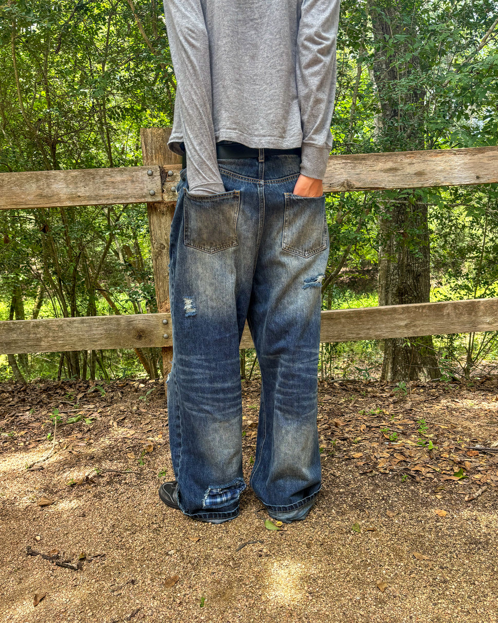 Plaid Repair Denim